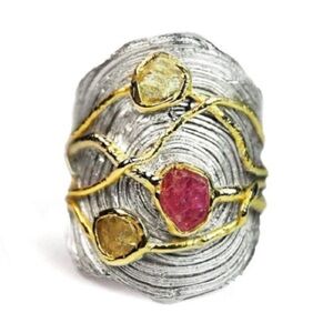 NWT German Kabirski Ardith Ruby And Chrysoberyl Ring